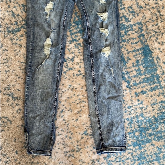 Medium Wash Skinny Overalls - Picture 3 of 4